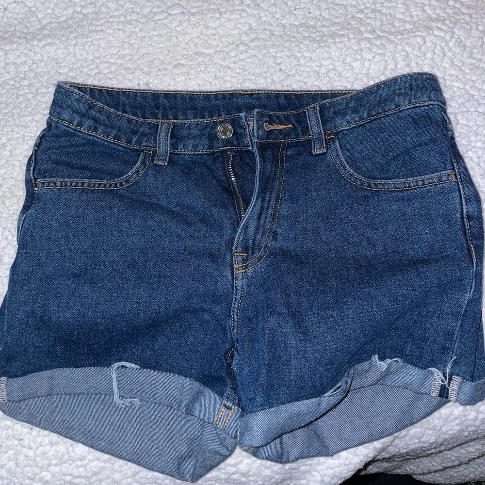 Lightly worn denim shorts